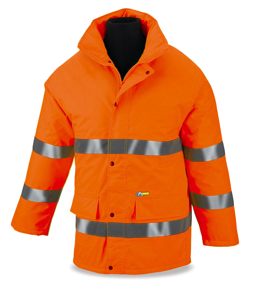 288PFNENF Parka Alta visibilidad. Básica naranja 320 gr. SILEX