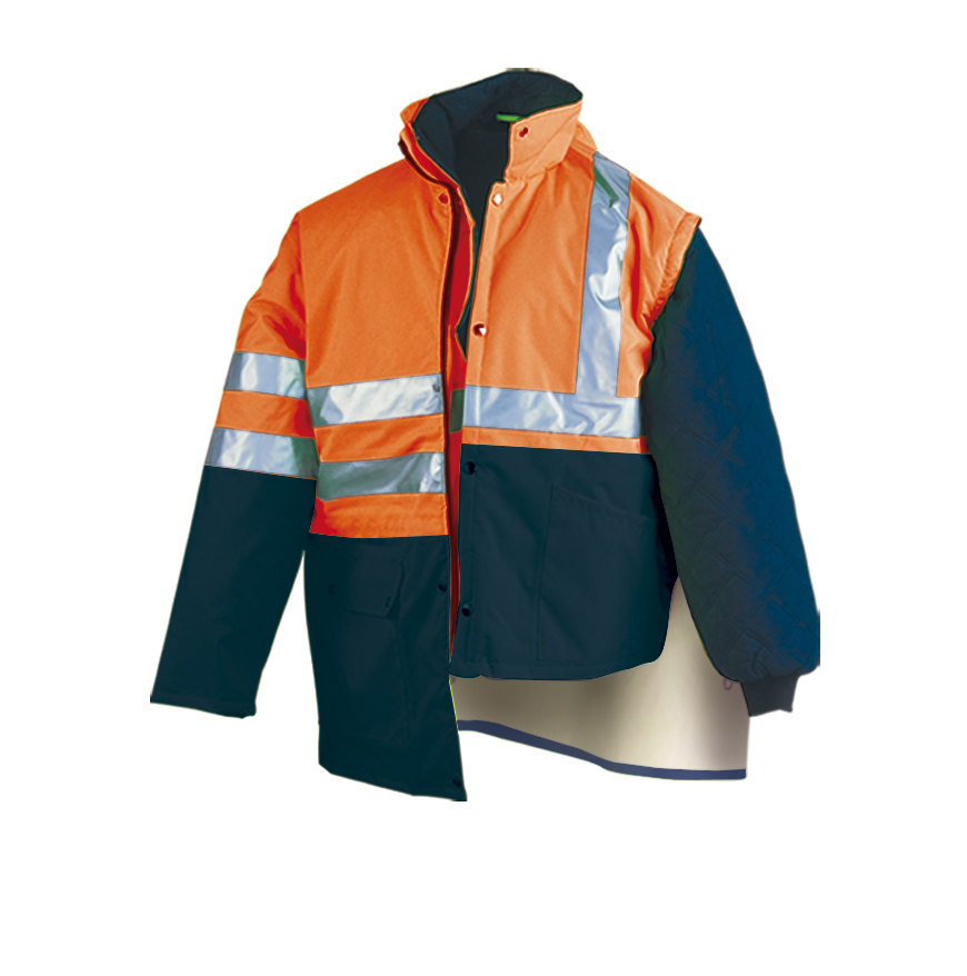 288PKFMIXNFA Parka Alta visibilidad. Triple uso naranja/azul marino 560 gr. XRAY