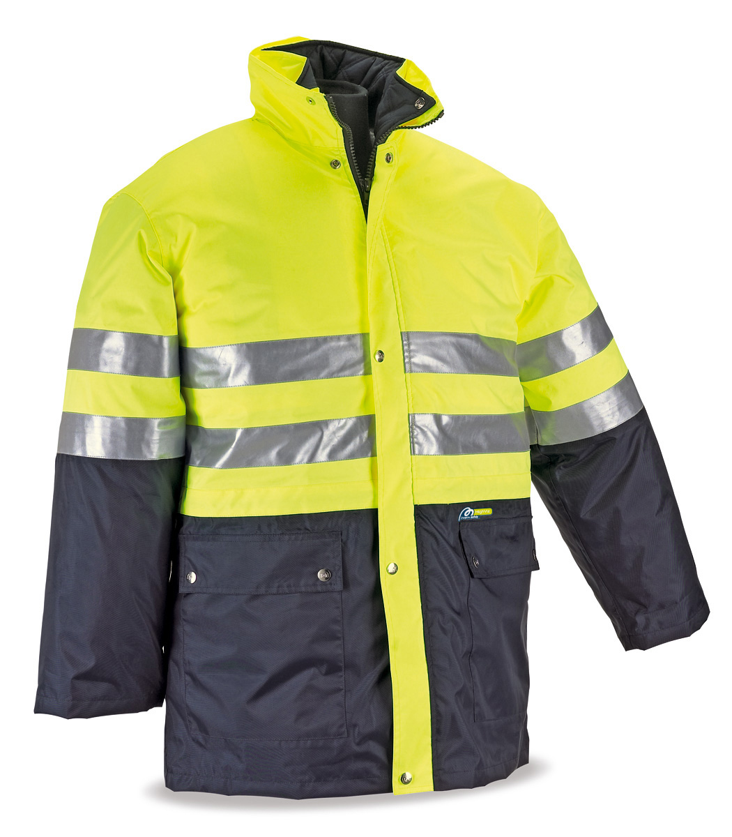 288PKFMIXYFA Parka Alta visibilidad. Triple uso amarillo/azul marino 560 gr. XRAY