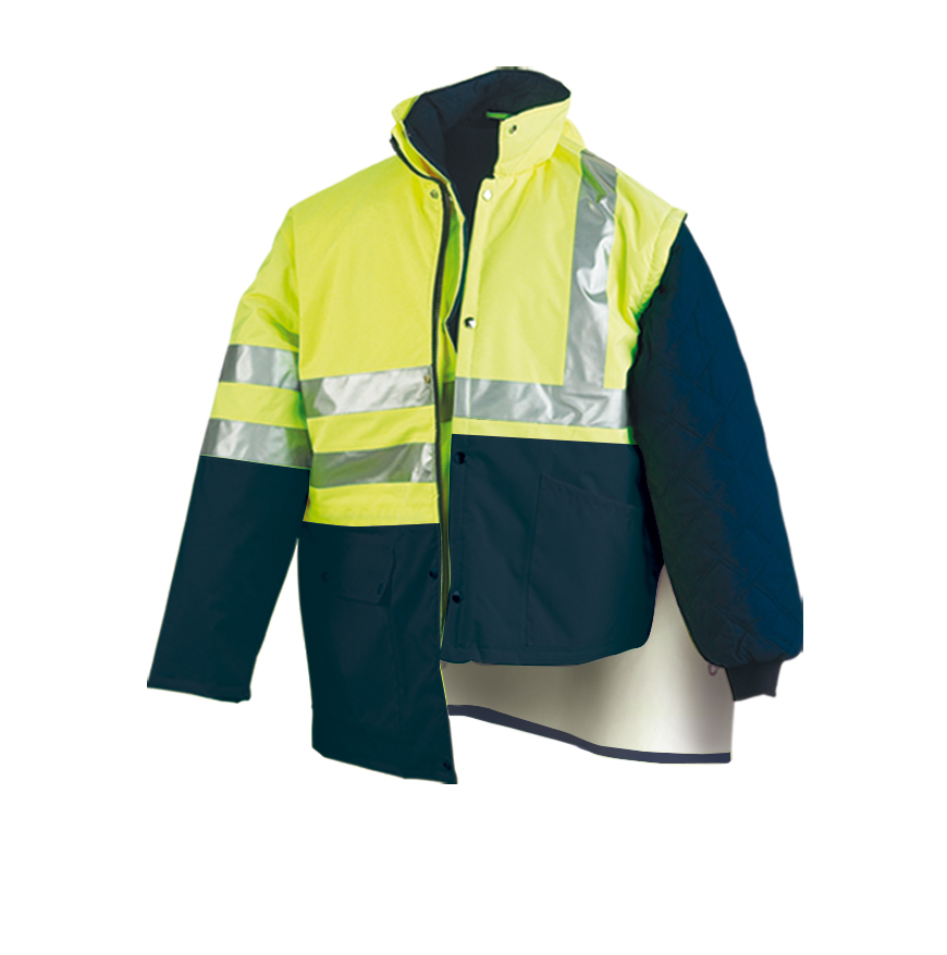 288PKFMIXYFA Parka Alta visibilidad. Triple uso amarillo/azul marino 560 gr. XRAY