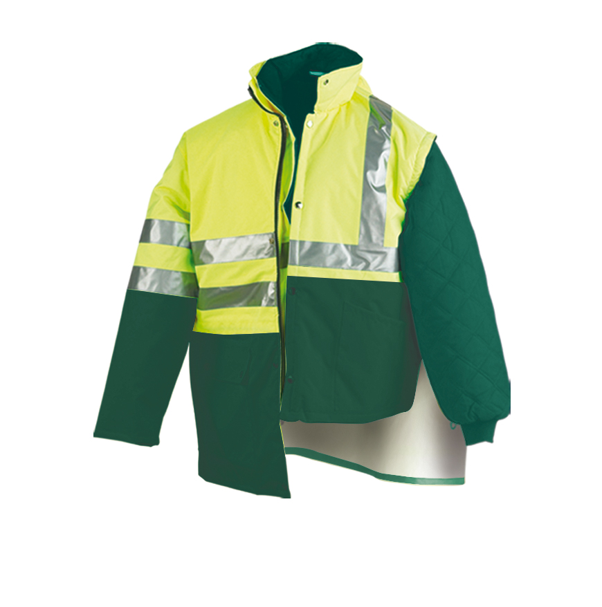 288PKFMIXYFV Parka Alta visibilidad. Triple uso amarillo/verde 560 gr. XRAY