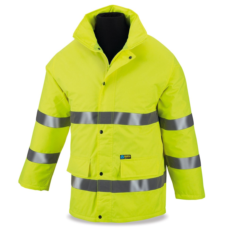 Parka fluorescente amarilla l