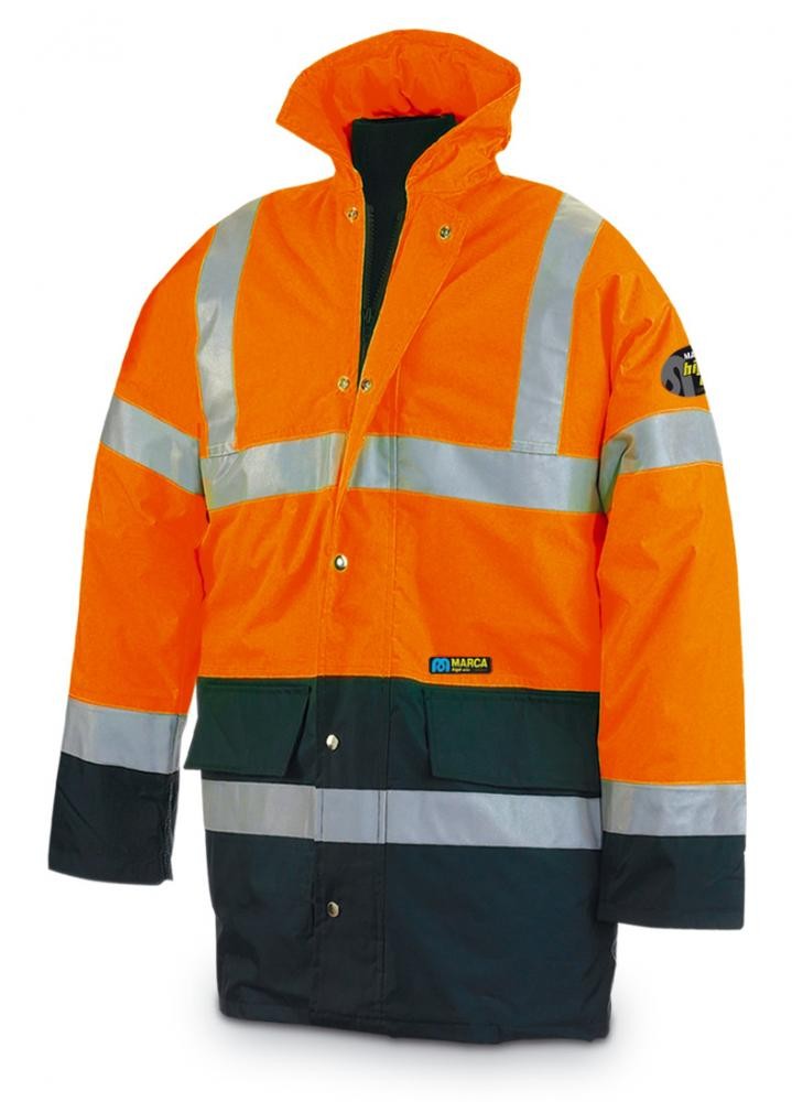 Parka fluo mixta naranja/azul l