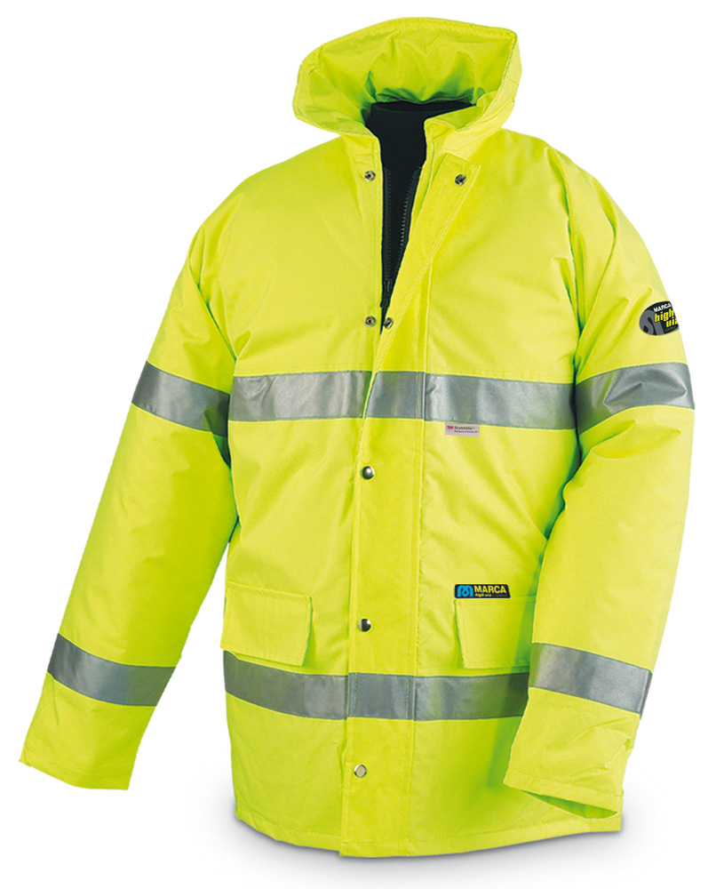 Parka fluorescente amarilla l