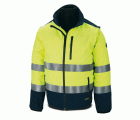 288CSFYAYFA Cazadora SOFT SHELL Alta Visibilidad amarillo/Azul Marino. Mangas desmontables 310 gr