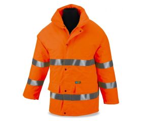 288PFNENF Parka Alta visibilidad. Básica naranja 320 gr.