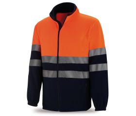 288CHPAVNFA Chaqueta Polar Alta Visibilidad naranja/azul marino 280 gr.