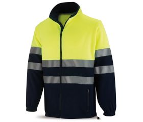 288CHPAVYFA Chaqueta Polar Alta Visibilidad amarilla/azul marino 280 gr.