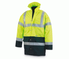 288PFMIXYFA Parka Alta visibilidad. Amarillo/azul marino 320 gr. LINUX