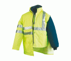 288PKFYF Parka Alta visibilidad. Triple uso amarillo 560 gr. LASER