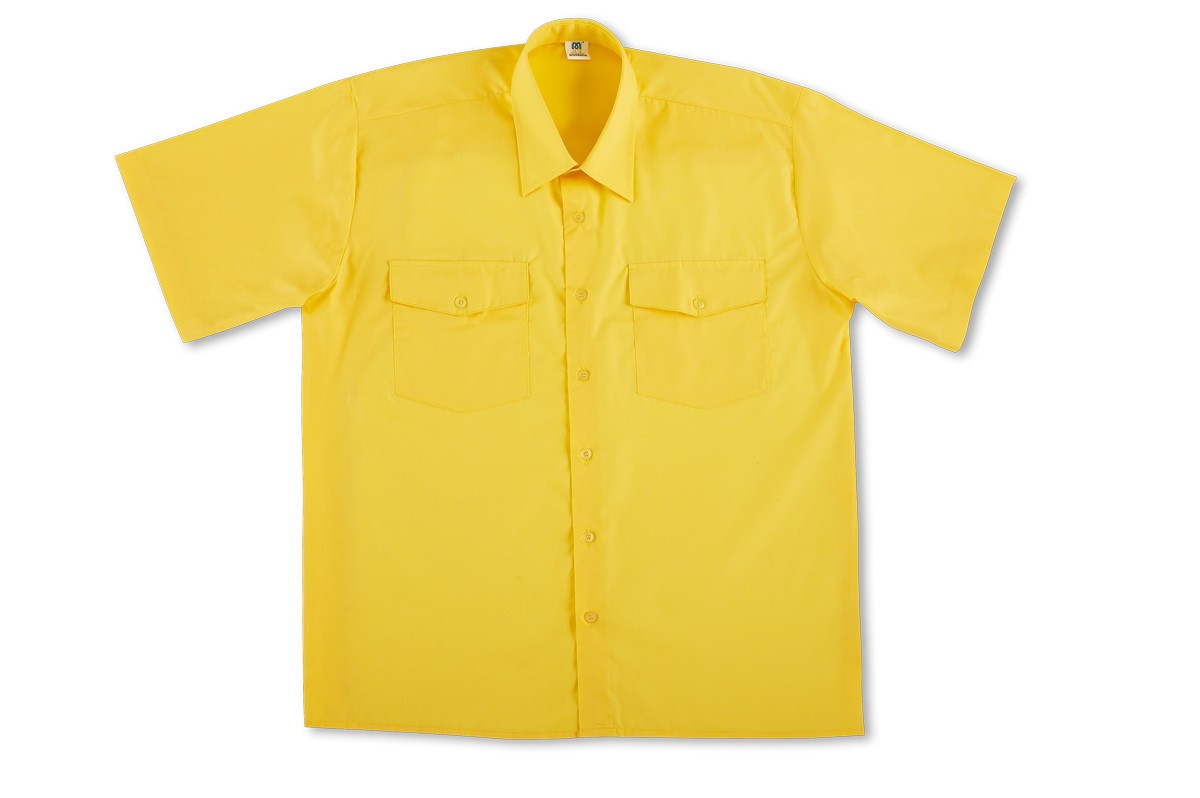 388CMCY Camisa amarillo poliéster/algodón 95 gr. Manga corta