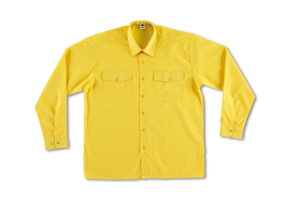 388CMLY Camisa amarilla poliéster/algodón 95 gr. Marga larga