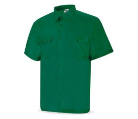 388CMCV Camisa verde poliéster/algodón 95 gr. Manga corta