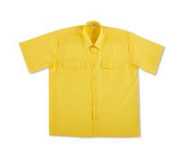 388CMCY Camisa amarillo poliéster/algodón 95 gr. Manga corta