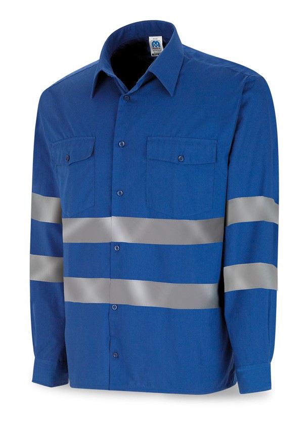 388CRMLAZ Camisa azulina algodón.