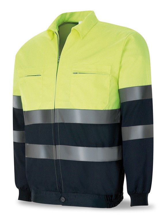 388CFXAYFA Chaqueta bicolor de alta visibilidad poliéster/algodón 430 g. acolchada