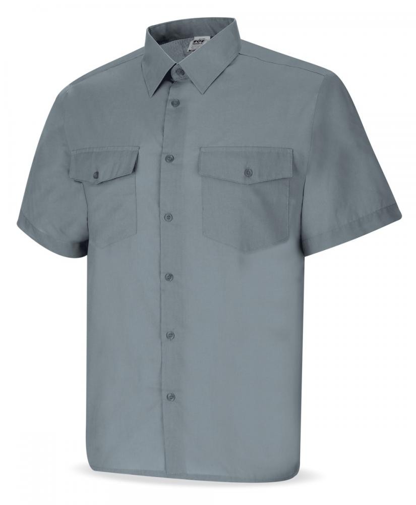 388CMCG Camisa gris poliéster/algodón 95 gr. Manga corta