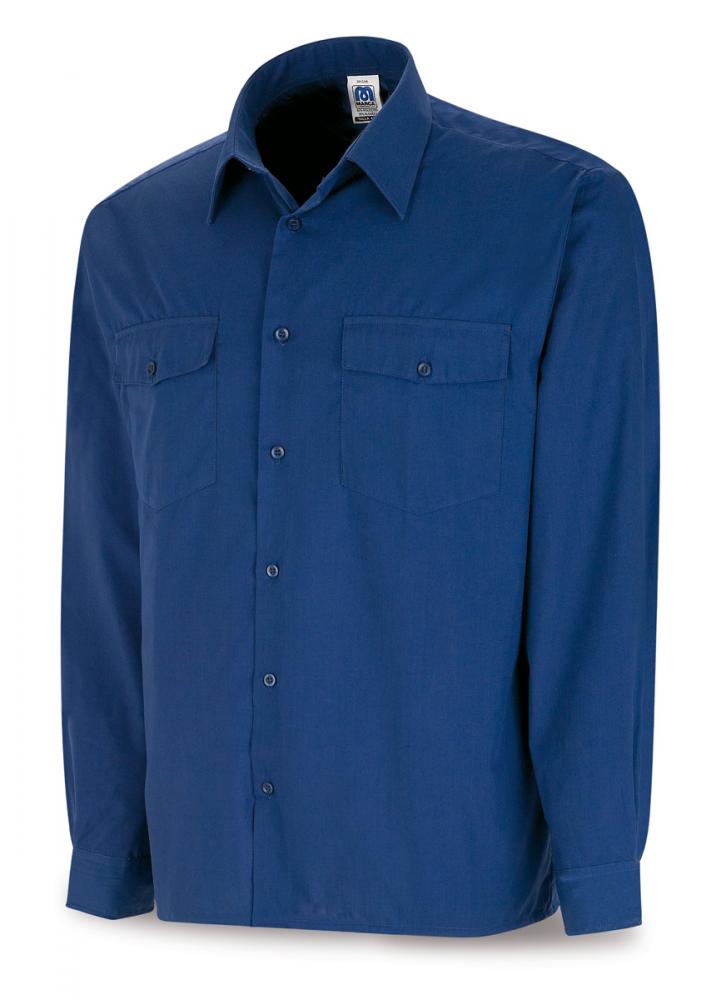Camisa algodon azulina m/larga 3738