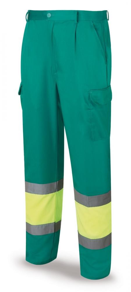 388PFXYFV Pantalón bicolor de alta visibilidad poliéster/algodón 200 g.