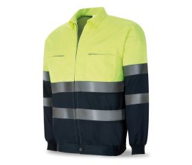 388CFXYFA Chaqueta bicolor de alta visibilidad poliéster/algodón 200 g.