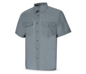 388CMCG Camisa gris poliéster/algodón 95 gr. Manga corta