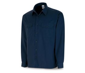 388CZMLAM Camisa azul marino algodón 125 gr. Manga larga