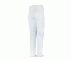 388PBL Pantalón blanco poliéster/algodón 200 g. Multibolsillos.