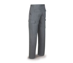 388PG Pantalón gris poliéster/algodón 200 g. Multibolsillos.