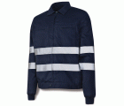 388CCRAM Chaqueta azul marino poliéster/algodón con bandas reflectantes 200 g.