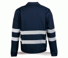 388CCRAM Chaqueta azul marino poliéster/algodón con bandas reflectantes 200 g.