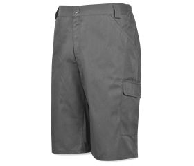 388SG Bermuda gris poliéster/algodón de 200 g.Multibolsillo
