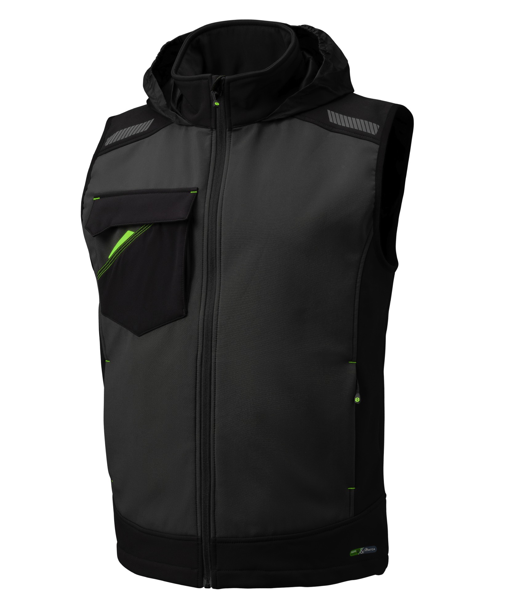 422220GNE Chaleco NICE STRETCH SOFTSHELL gris/negro 310 gr.