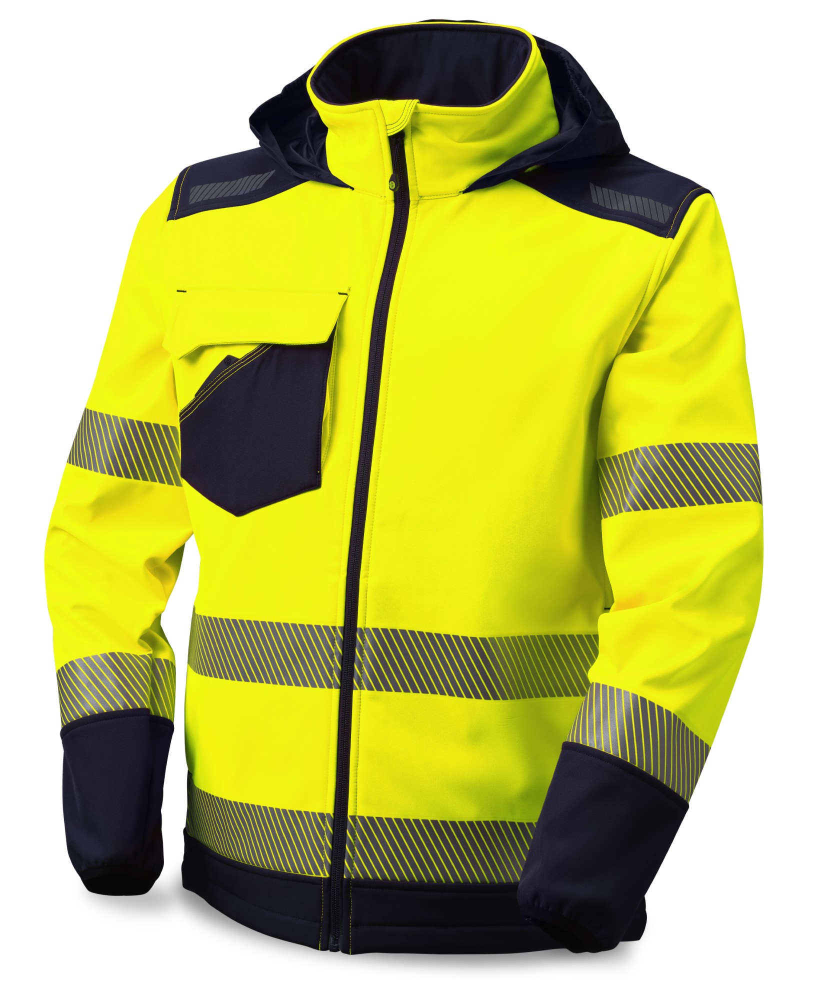 423118YFA Chaqueta NICE STRETCH SOFTSHELL Alta Visibilidad bicolor 310 gr.