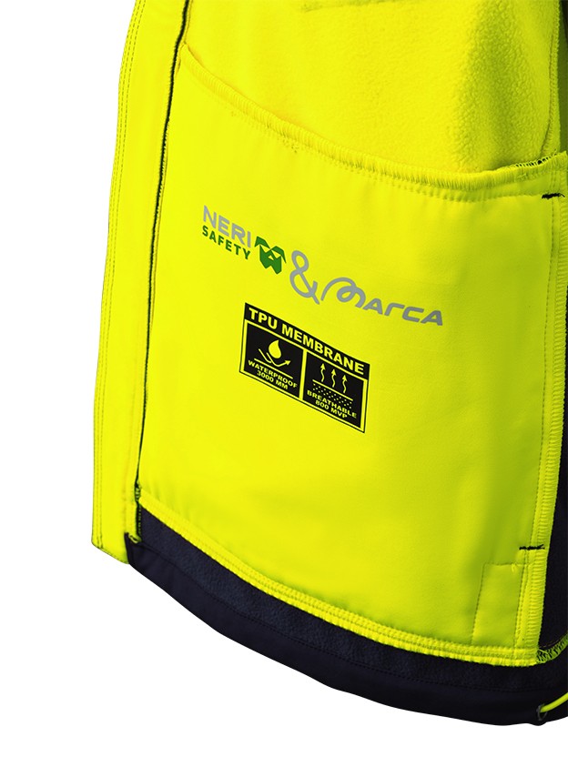 423118YFA Chaqueta NICE STRETCH SOFTSHELL Alta Visibilidad bicolor 310 gr.
