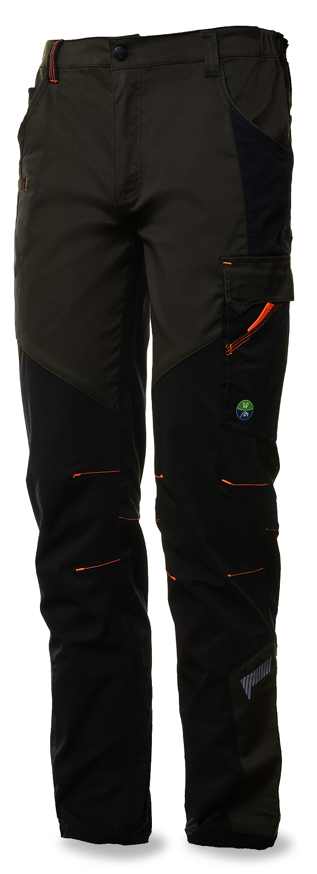 437351VNE Pantalón NICE STRETCH verde/negro 245 gr. + 4WS. Multibolsillos.