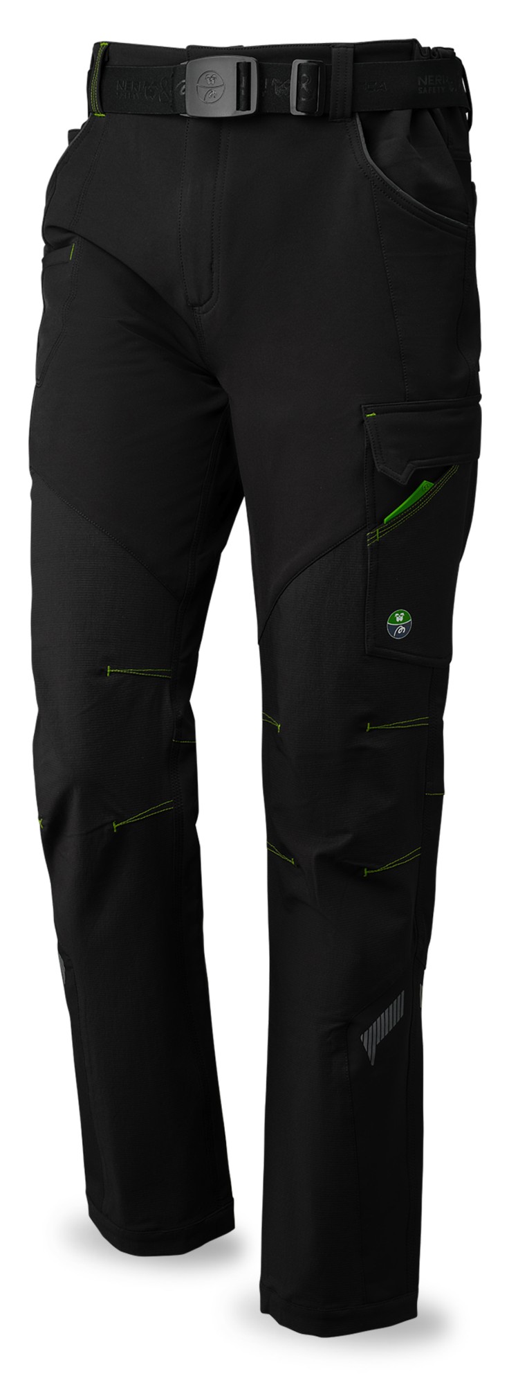 437355NE Pantalón NICE STRETCH SOFTSHELL negro 250 gr. + 4WS. Multibolsillos.