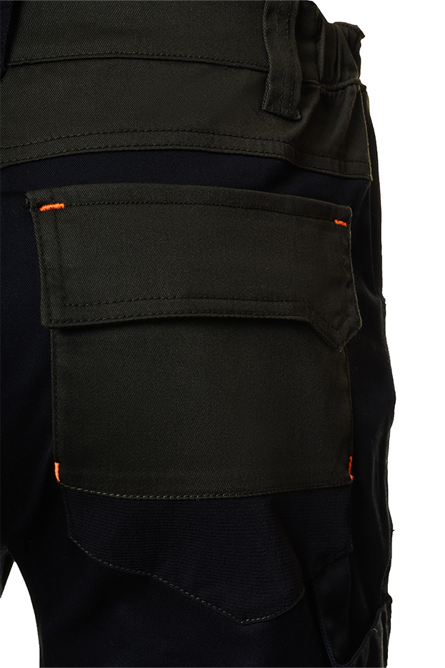 437427VNE Bermuda NICE STRETCH verde/negro 245 gr. + 4WS. Multibolsillos