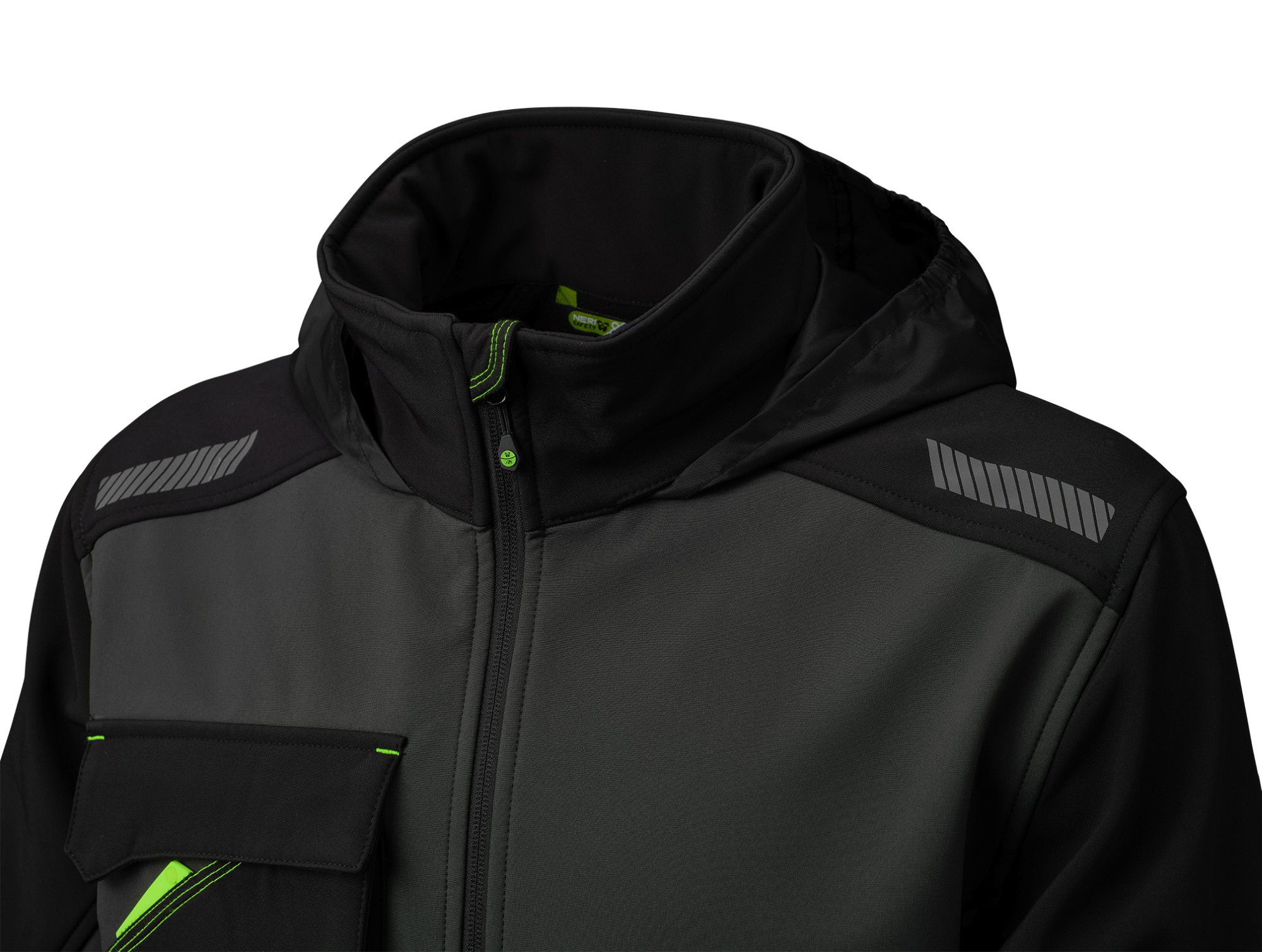 455143GNE Chaqueta NICE STRETCH SOFTSHELL gris/negro 310 gr.