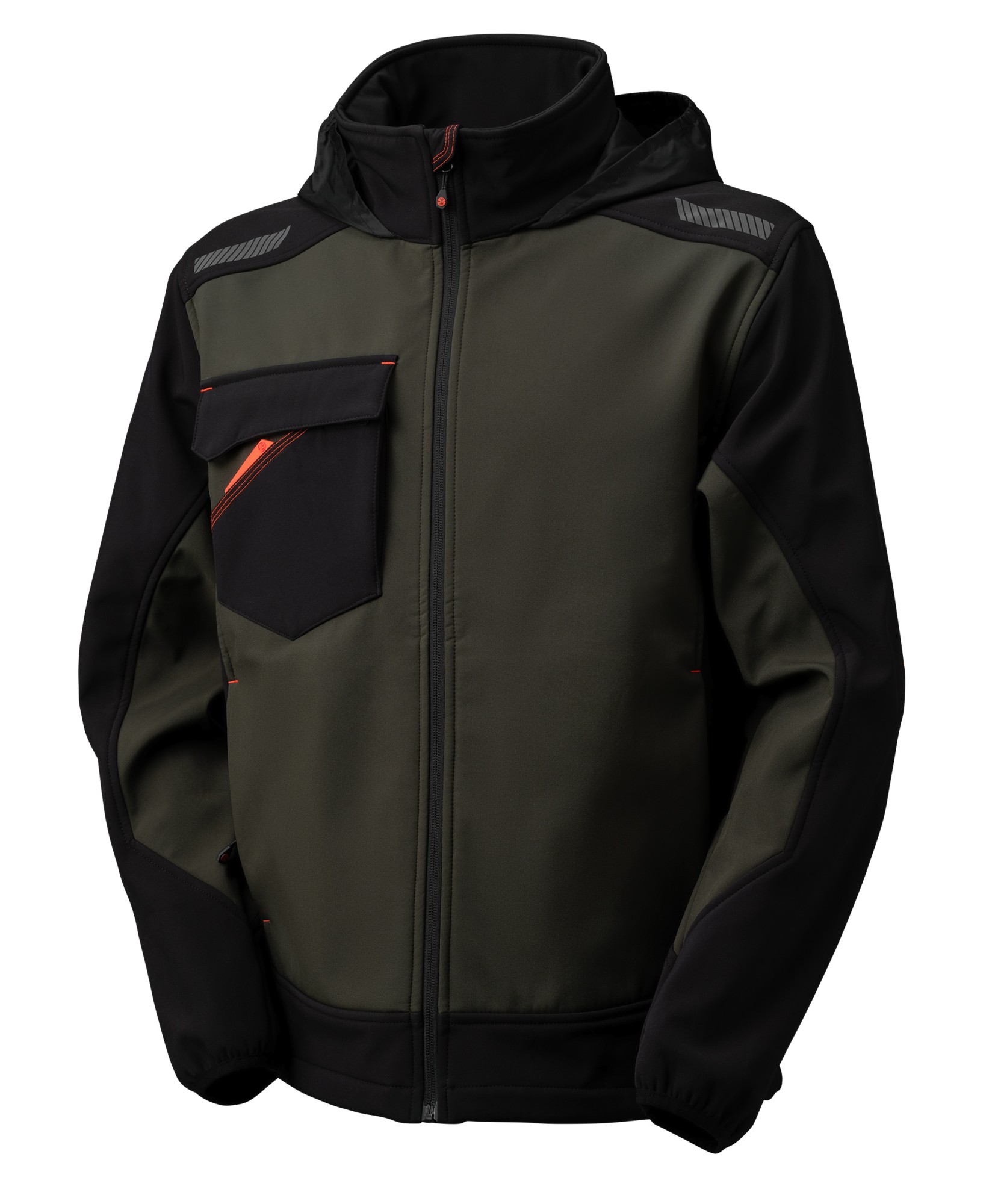 455144VNE Chaqueta NICE STRETCH SOFTSHELL verde/negro 310 gr.