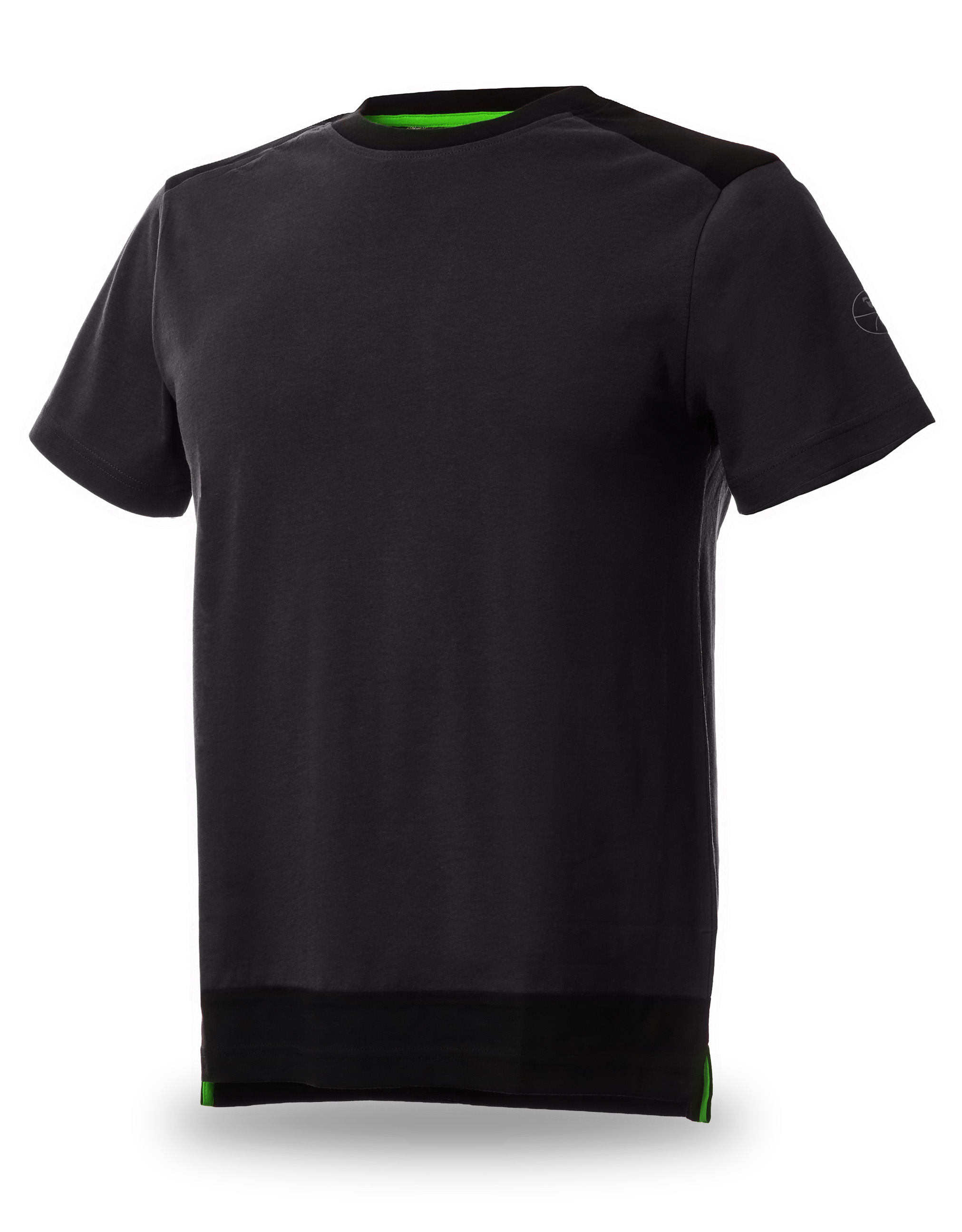 471138GNE Camiseta NICE STRETCH gris/negro algodón 145 gr.