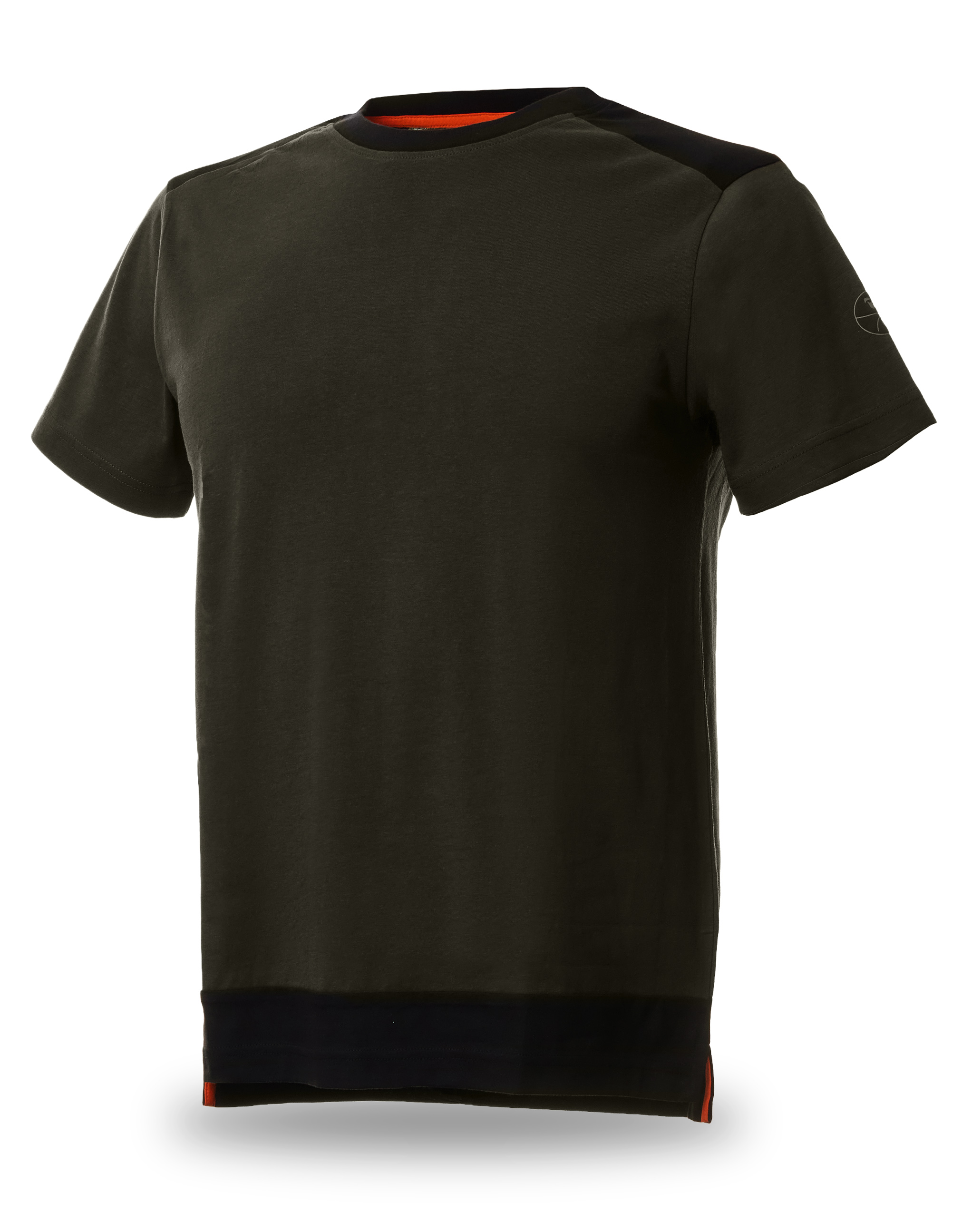 471139VNE Camiseta NICE STRETCH verde/negro algodón 145 gr.