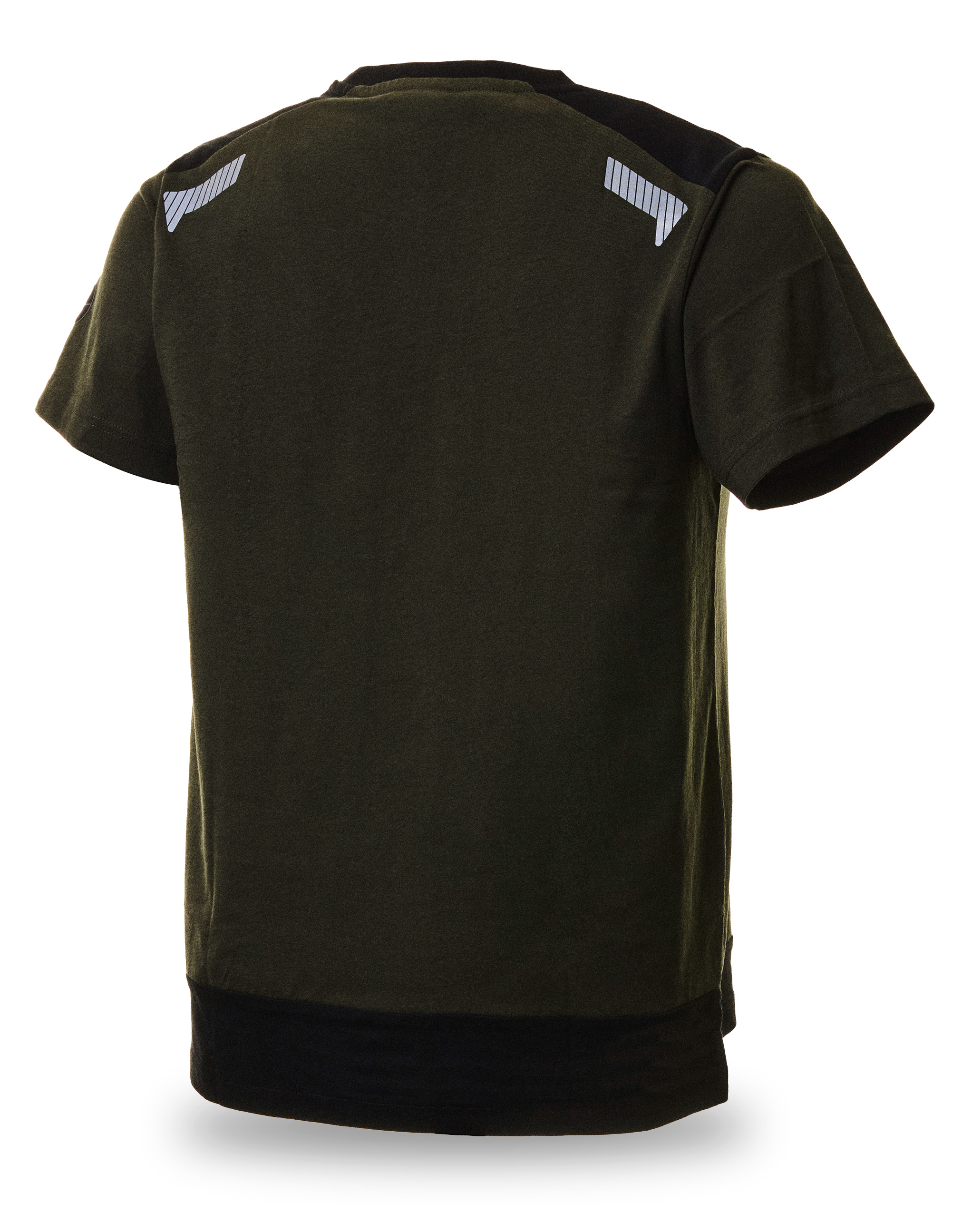 471139VNE Camiseta NICE STRETCH verde/negro algodón 145 gr.