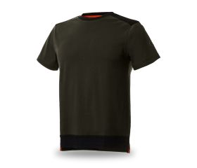 471139VNE Camiseta NICE STRETCH verde/negro algodón 145 gr.