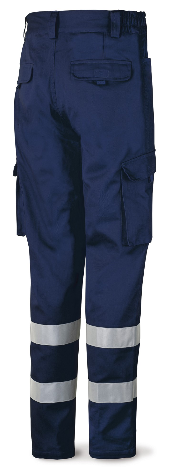 488PCRTOPAM Pantalón azul marino algodón con bandas reflectantes 245 g.