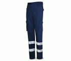 488PCRTOPAM Pantalón azul marino algodón con bandas reflectantes 245 g.