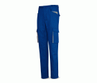 488PSUPTOPAZ Pantalón azulina en Algodón de 270 g. Multibolsillos