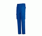 488PTOPAZ Pantalón azulina algodón de 245 g. Multibolsillo