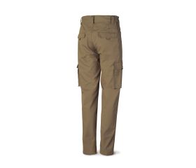 488PTTOPBE Pantalón beige poliester/algodón de 245 g. Multibolsillo