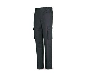 488PTTOPNE Pantalón negro poliester/algodón de 245 g. Multibolsillo