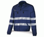 488CCRTOPAM Chaqueta azul marino algodón con bandas reflectantes 245 g.